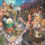 “La ofrenda al pensador del km infinito “ oleo s/tela 180 x 240 cm 